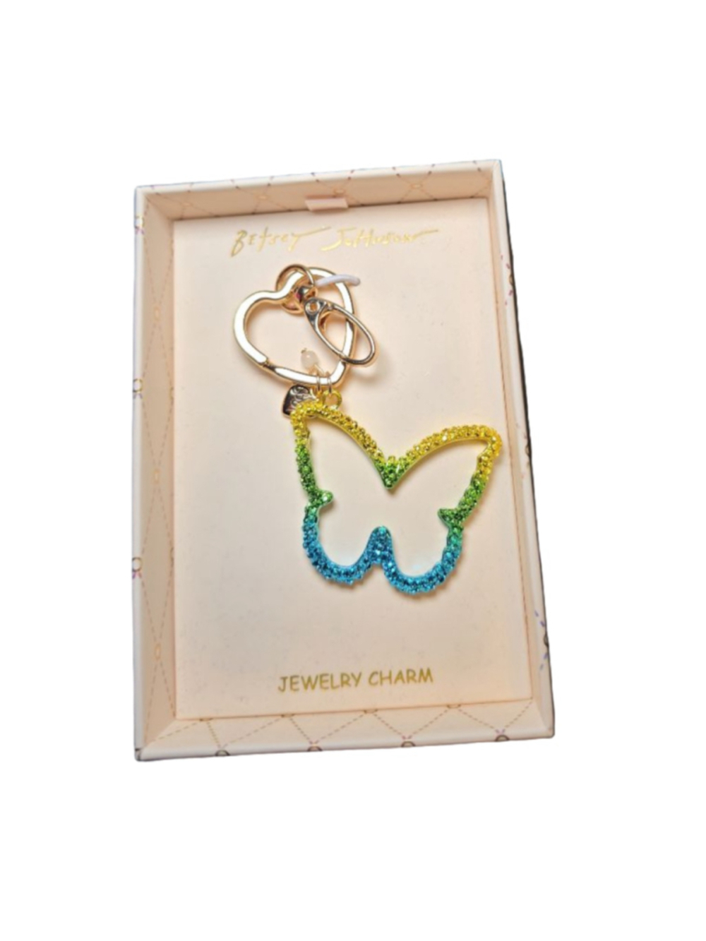 Betsey Johnson Butterfly Charm Blue Green